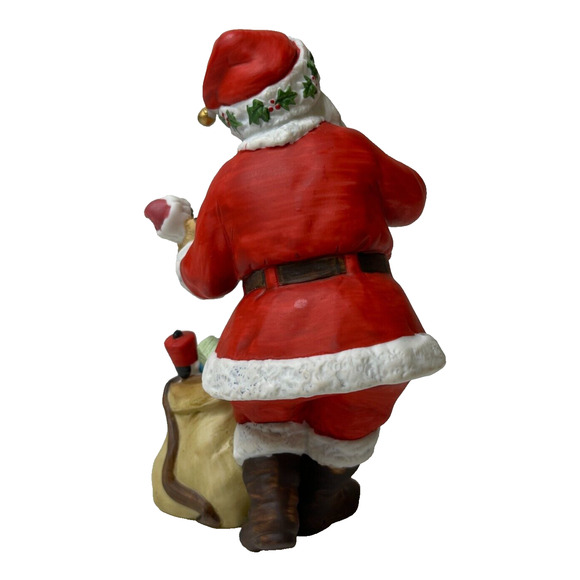 Avon Christmas Santa Figure Vintage Holiday Decoration Shush Quiet Gesture 6 in - Picture 3 of 7